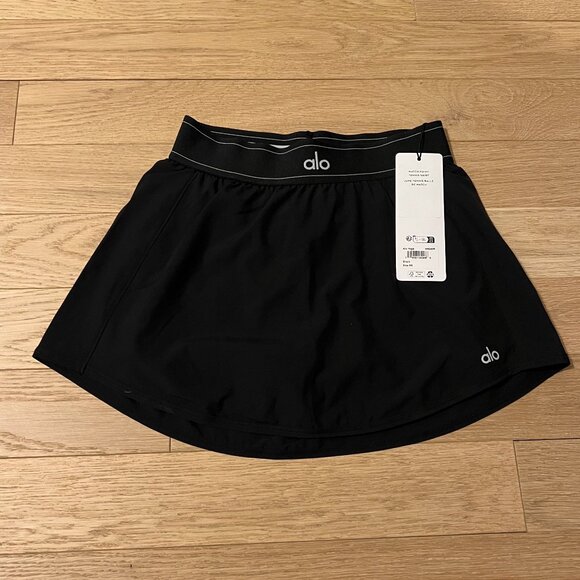 NWT Alo Match Point Tennis Skirt Black Size XS - Picture 1 of 2